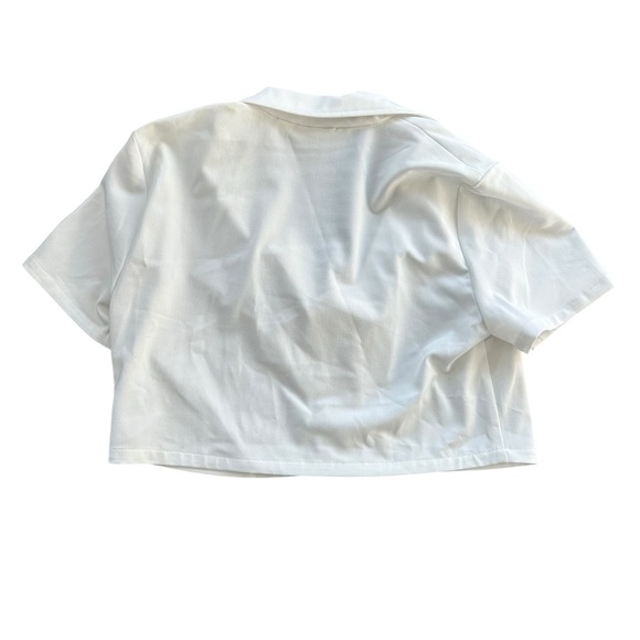 Sunday Best Shirt aritzia tuesday crop womens White preppy academia Size Small - Picture 6 of 9
